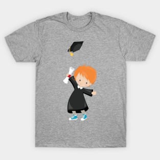Graduation Boy, Cute Boy, Orange Hair, Diploma T-Shirt